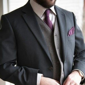 Purple textured tie